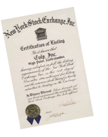 NYSE-Certificate